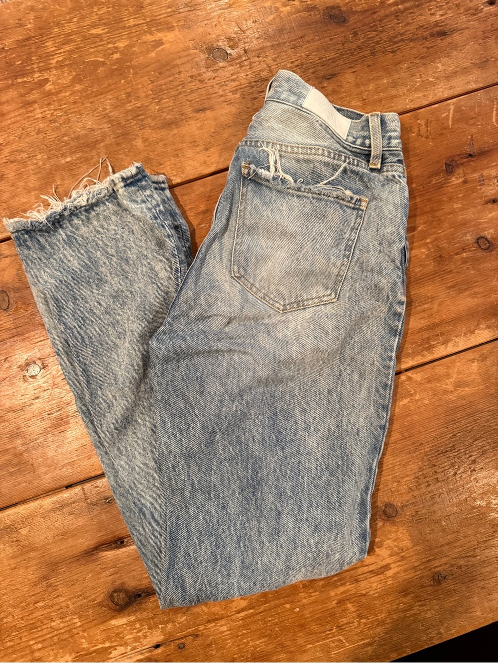 Pistola Cassie Super High Rise Straight Jeans Charm Distressed Size 26 - Picture 4 of 5